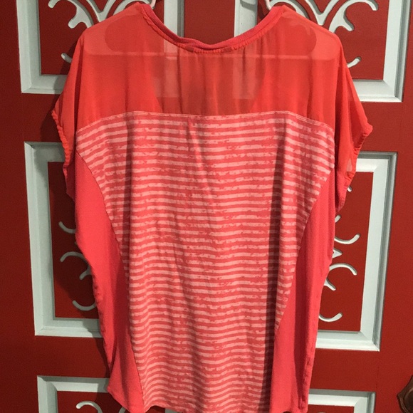 Coral Slouchy High-Low Calvin Klein Jeans Blouse Size M - Picture 8 of 8